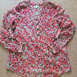 Jade Melody Tam Colorful Geometric Women's Blouse